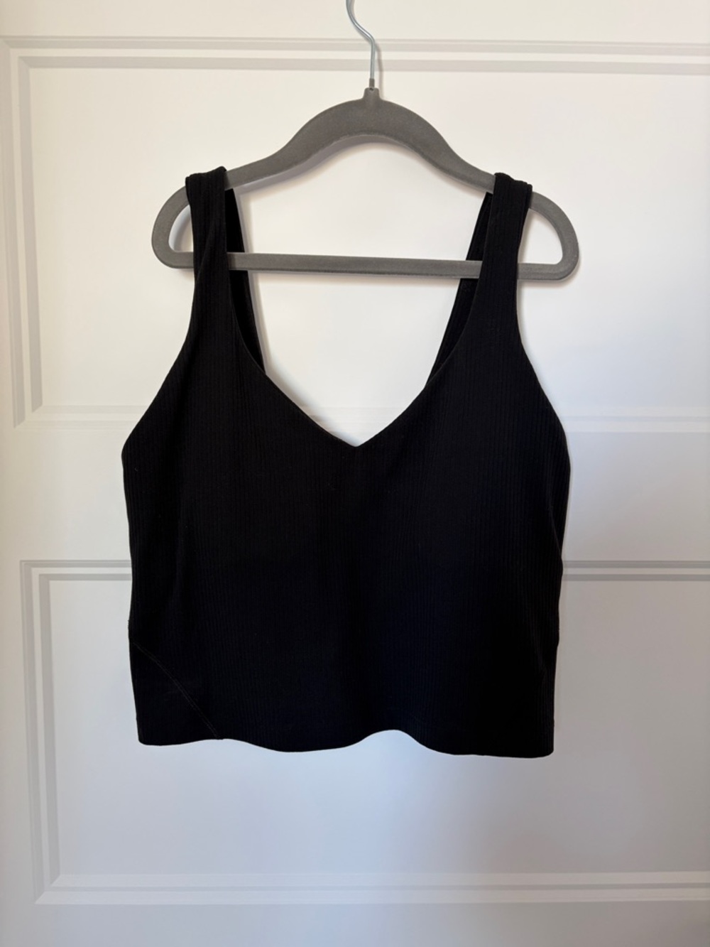 Lululemon Black Ribbed V-Neck Tank Top
